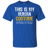 This Is My Human Costume Crow Halloween Funny T-shirt_black=