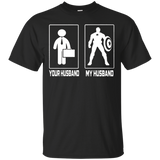 Womens Your Husband My Husband Superhero Wife T-Shirt_Black