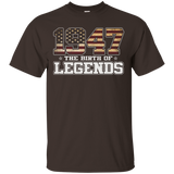 Birthday Gift For 70 Years Old 1947 T Shirt American Flag_black=