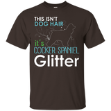 This Isn't Dog Hair It's Cocker Spaniel Glitter T-shirt_Black