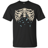 Skeleton Shirt - Halloween Costume Rib Cage Anatomy T-shirt_black=