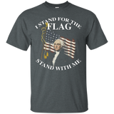 I Stand American Flag Tee Patriotic George Washington Shirt_black