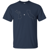 Michigan plus California T-shirts_Black