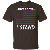 I Don't Kneel Distressed American Flag I Stand T-shirt_black