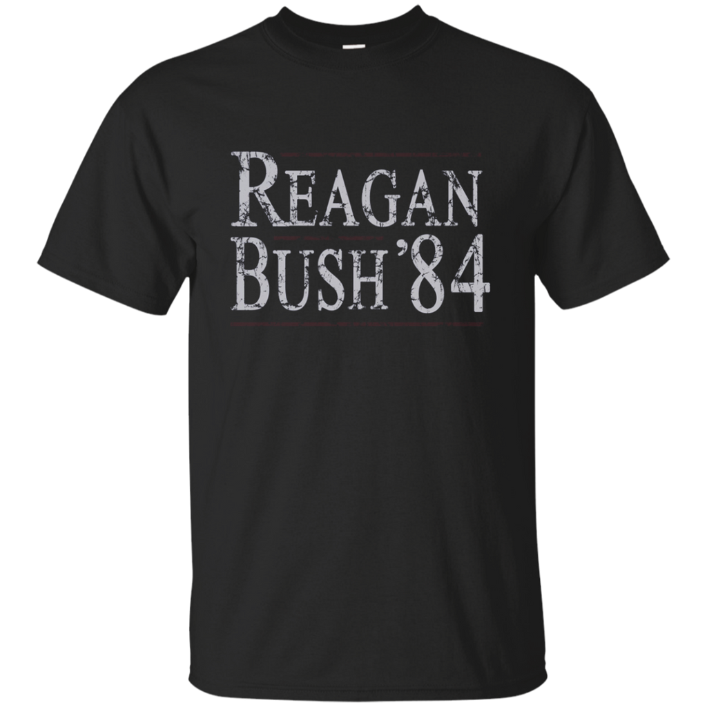 Retro Reagan Bush 84 Election T Shirt_Navy