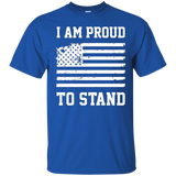 I Am Proud To Stand - I Don't Kneel Flag Love Shirt_black