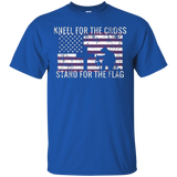 Kneel For The Cross Stand For Flag Respect Veterans T Shirt_black=