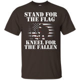 Stand For The Flag Kneel For The Fallen - Veteran Shirt_black=