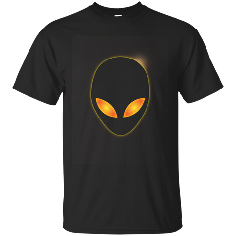 Total Solar Eclipse Alien Head Glowing Shirt_Asphalt