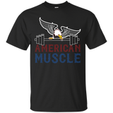 Fitness Gym Workout T-shirt American Muscle Fitness Shirt_black=