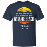 Navarre Beach Florida Vintage T Shirt Retro Beach Style_Black