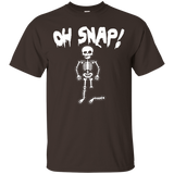 Oh Snap - Funny Skeleton Halloween T Shirt_Black