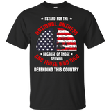 I Stand For The National Anthem - Veteran Pride T-shirt_black