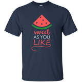 Sweet As You Like - Funny, Melon Fruit, Watermelon T Shirt_Black