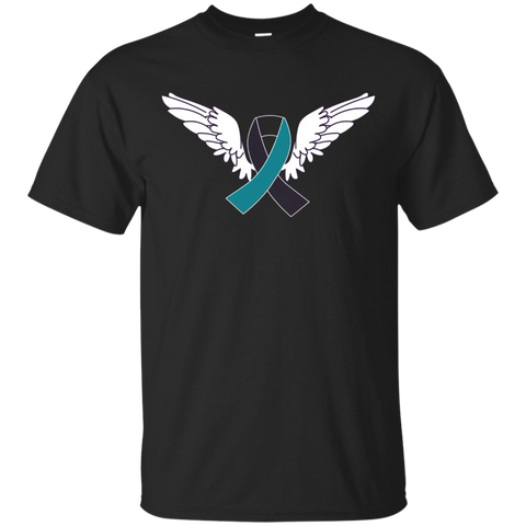 Suicide Awareness Shirt Wings and Ribbon Suicide Prevention_Black