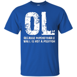 Offensive Lineman Because Impenetrable Wall quote t-shirt_Black