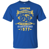 The Real Legends Are Born In November 1977 Birthday T Shirt_black=