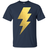 Lightning Bolt T-shirt Gold Casual Unisex Printed Tees Tops