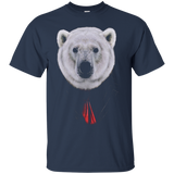 Sharp Looking Polar Bear in Black Suit with Red Tie T-Shirt_Black