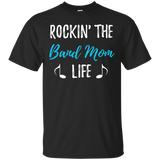 Rocking The Band Mom Life T-Shirt Funny Mother Gift Shirt_Black