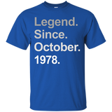 Legend Since October 1978 Shirt - 39th Birthday Gifts Tshirt_black=