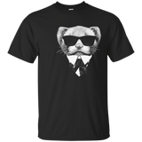 Cute Least Weasel In Suit, Least Weasel Face T-shirt_navy