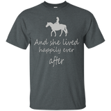 I Saw Her With Horse Tshirt And She Lived Happily Ever After_black=