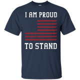 I Am Proud To Stand I Don't Kneel Distressed T-shirt_black