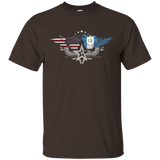 Guatemalan American Flag T Shirt. Guatemala National Flag_black