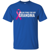 I Wear Pink For My Grandma Breast Cancer Awareness Shirt_black=