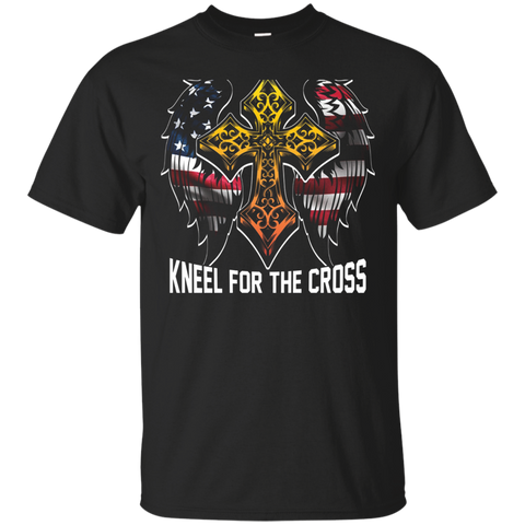 Stand For The Flag Kneel For The Cross T Shirt_black=