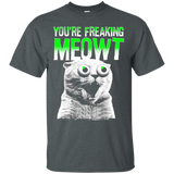 You're Freaking Meowt Crazy Kitty Eye Bulge Graphic T-Shirt_Black