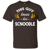 This guy loves his Scnoodle fun T shirt_Black