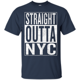 Straight Outta NYC New York City Travel & Gift Idea T-Shirt_Black