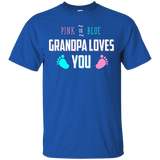 Mens Pink Or Blue Grandpa Loves You Baby Gender Reveal T-shirt_black=