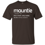 Womens Mauntie Definition T-shirt Funny Gift For Auntie_Black