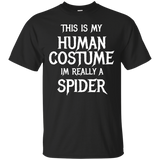 Spider Halloween Costume Funny T-shirt_black=