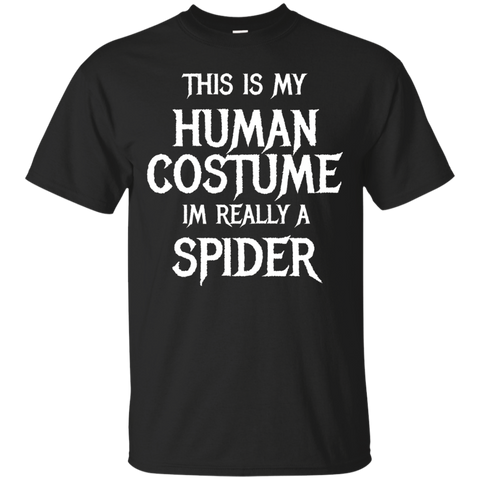 Spider Halloween Costume Funny T-shirt_black=