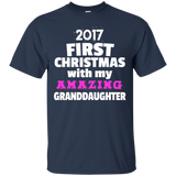 First Christmas With Granddaughter - New Grandparent Shirt_black=