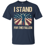 I Stand For The Fallen Shirt I Don't Kneel Military Veteran_black