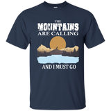 The Mountains Are Calling And I Must Go Shirt_Navy