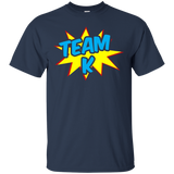 Team Kindergarten Team K Comic Book Style First Day T-shirt_Black