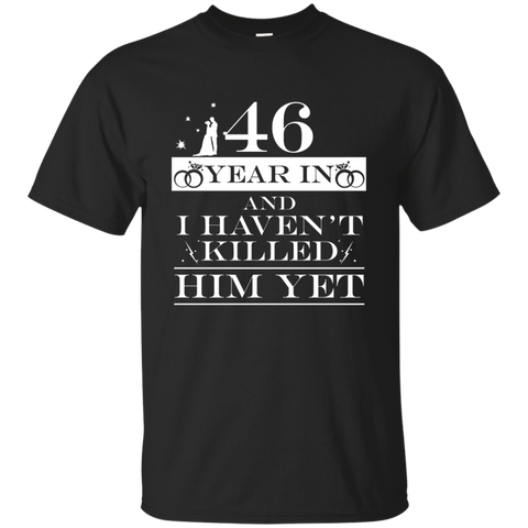 46th Wedding Anniversary Gifts For Wife. Couple T Shirts_black=