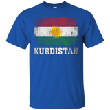 Kurdistan Kurdish Flag Vintage Distressed Aged Look
