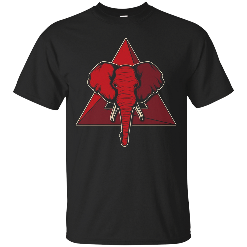 Womens Elephant Delta Triangle Sigma Red Theta T-Shirt_Black