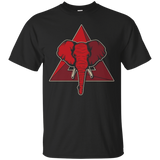 Womens Elephant Delta Triangle Sigma Red Theta T-Shirt_Black