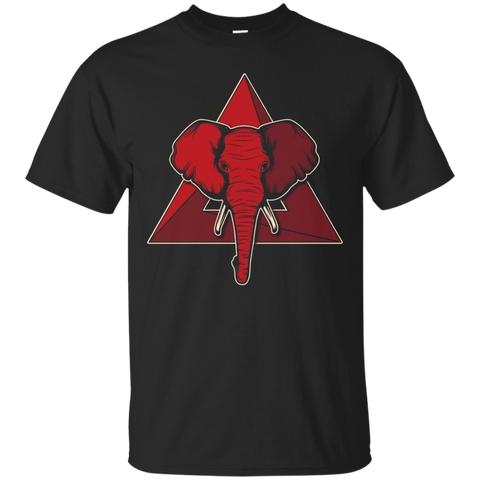 Womens Elephant Delta Triangle Sigma Red Theta T-Shirt_Black