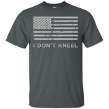 I Don't Kneel - Stand For National Anthem Men Women T Shirt_black