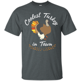 Coolest Turkey In The Town Men Women Thanksgiving Day Tshirt_black