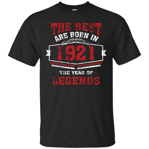 Legends Born In 1921 Gift 96 Years Old 96th B-day Funny Tee